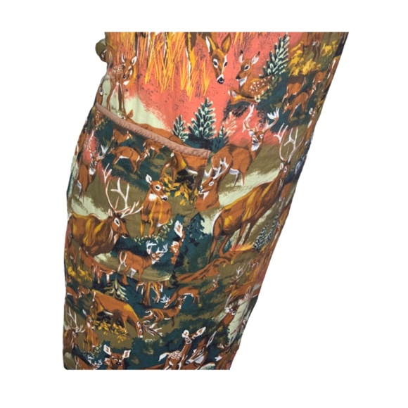 Pre-owned Vintage Deer & Forest Fabric Women’s Classic Kitchen Apron - Picture 2 of 7